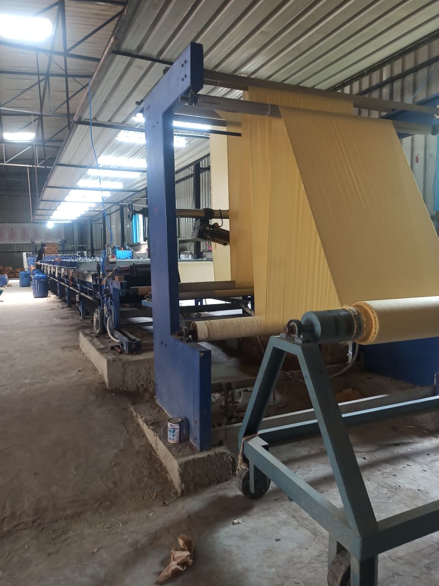 Fabric roll processing in the Vedic Vastram factory